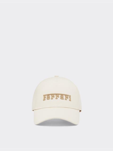 Baseball cap with embroidered Ferrari logo