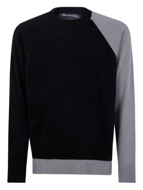 raglan-sleeve panelled jumper