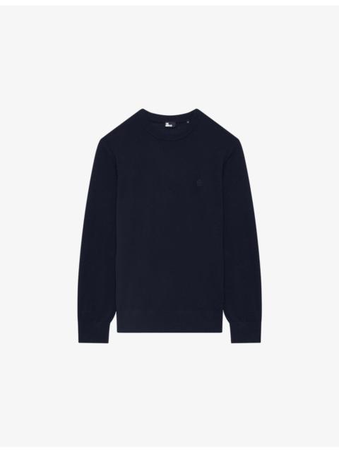 Logo-Embroidered Crewneck Wool Jumper