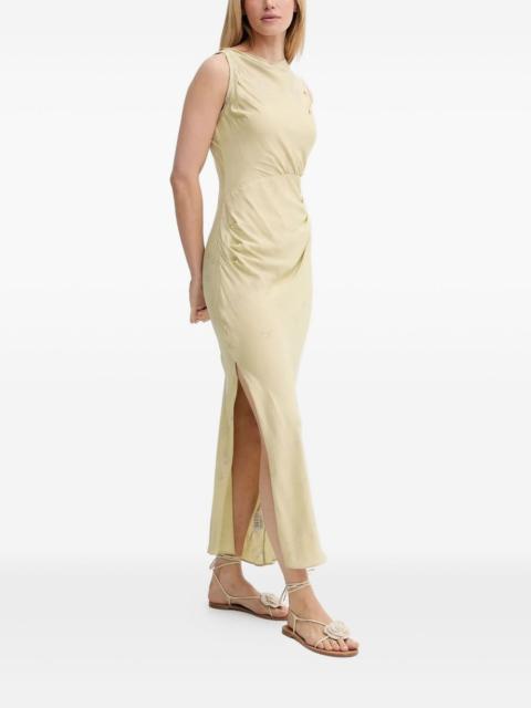 Sahira cowl-neck side-split dress