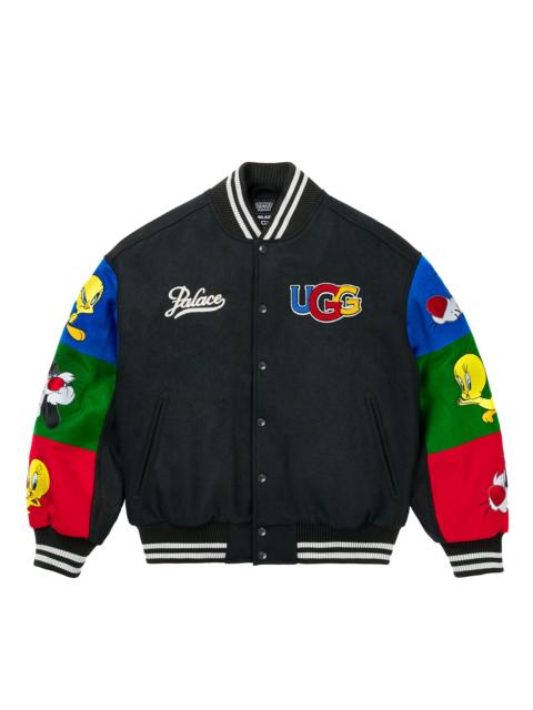 PALACE UGG LOONEY TUNES VARSITY JACKET BLACK