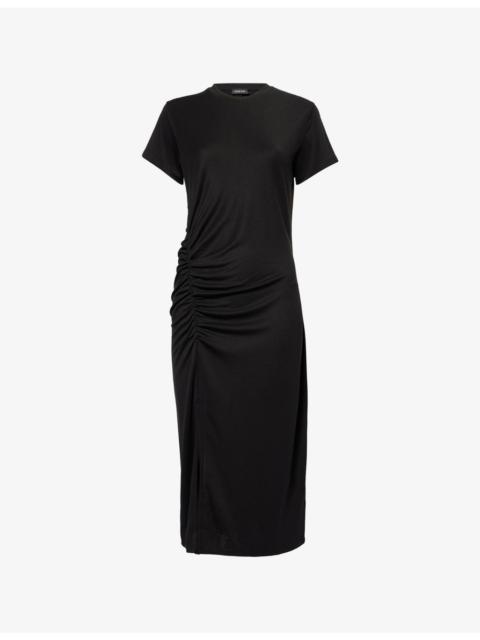 Vida Ruched Stretch-Jersey Midi Dress