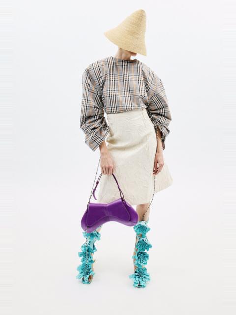 KNEE-LENGTH A-LINE SKIRT ECRU