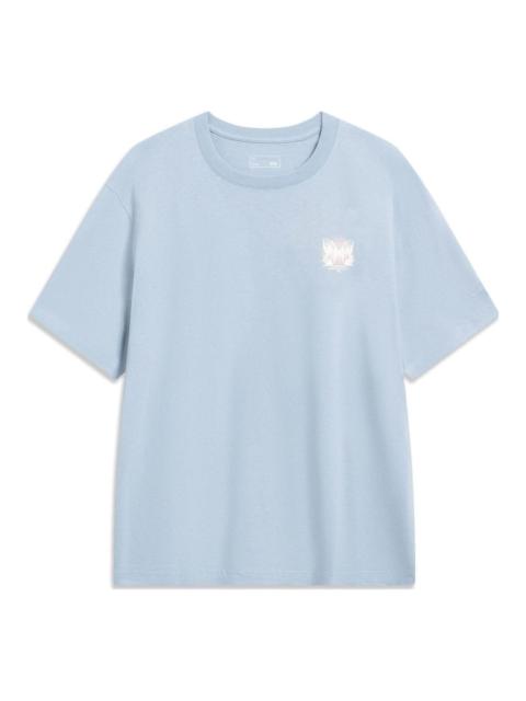 Li-Ning Chinese Culture Butterfly Graphic T-shirt 'Light Blue' AHST205-6