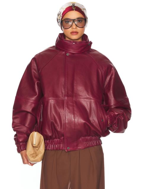 The Oversized Leather Bomber