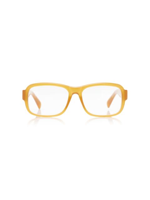 Square-Frame Acetate Glasses brown