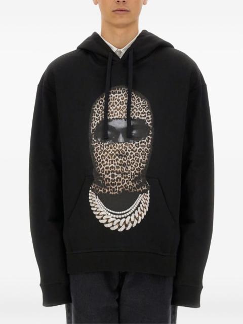 leopard-print graphic hoodie