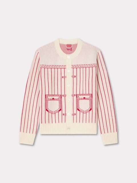 'KENZO Trompe L'oeil' cardigan in cotton wool