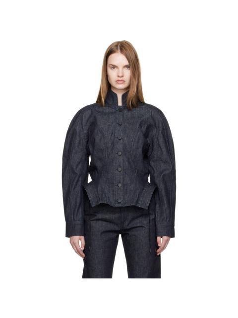 Indigo Sculptural Denim Jacket