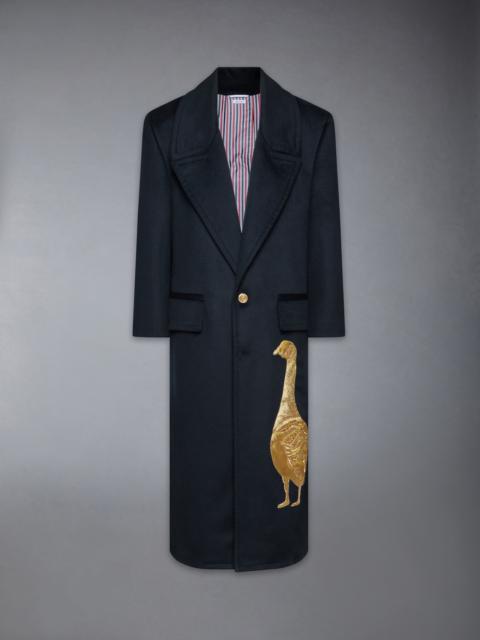 CASHMERE EMBROIDERED APPLIQUE OVERCOAT