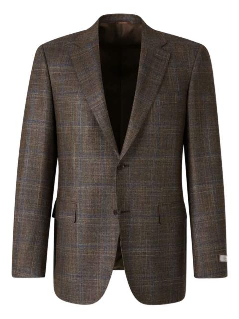 single-breasted checked blazer
