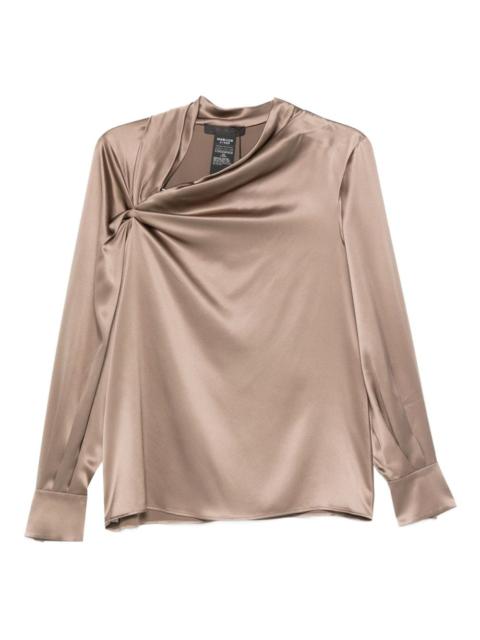 silk-satin blouse