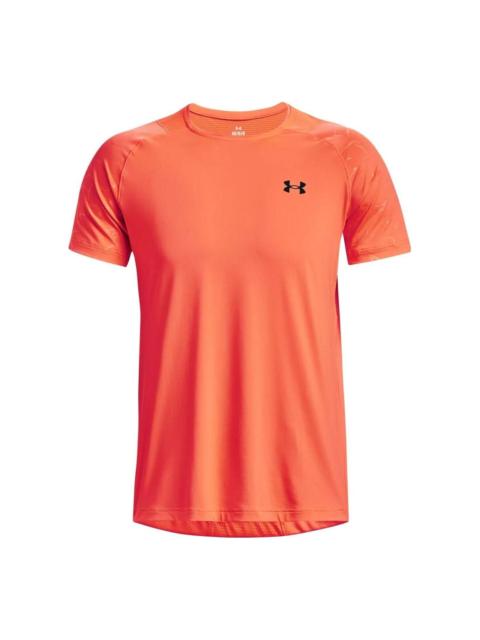 Under Armour Rush Emboss Short Sleeve T-Shirt 'Orange' 1376790-877
