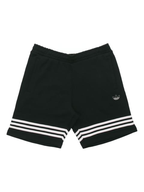 adidas originals Outline Short Hollow Out Logo Sports Shorts Black FM3877