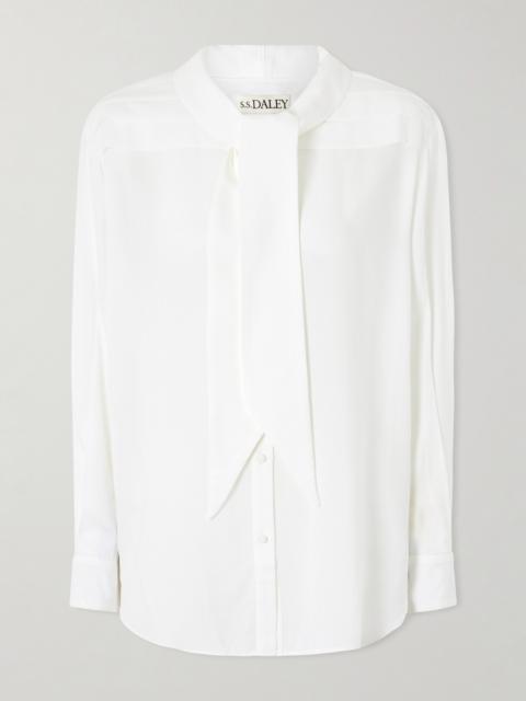 Elspeth Pussy-bow Silk Shirt