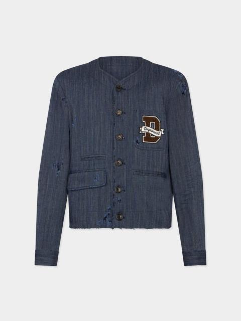 RIPPED AND RAW-CUT KABAN