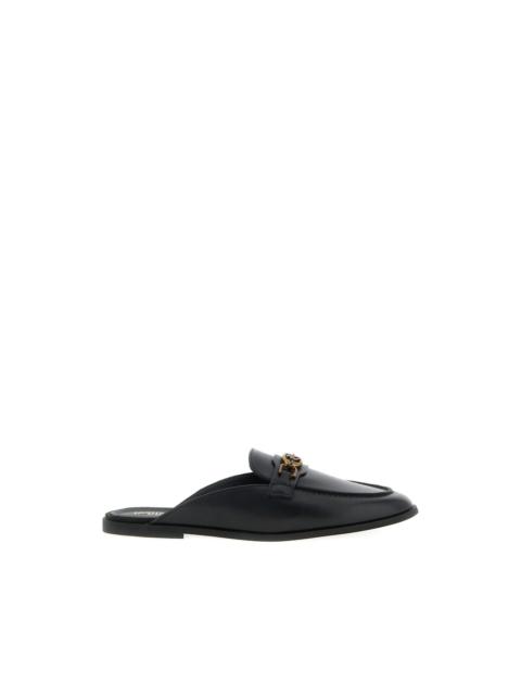 Naty 09 logo leather sabot