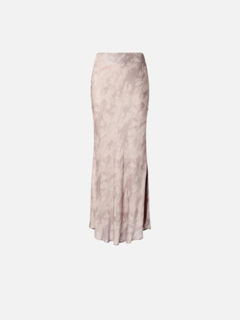 REIMAGINE BY PINKO X PATRICK MCDOWELL GLOSSY LONG SKIRT WITH HORSE PRINT