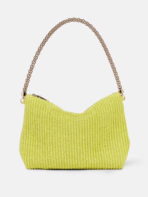 Callie raffia shoulder bag