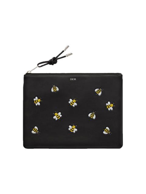 Dior x Kaws Pouch Yellow Bees Black