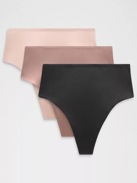 Wundermost Ultra-Soft Nulu High-Waist Thong Underwear *3 Pack