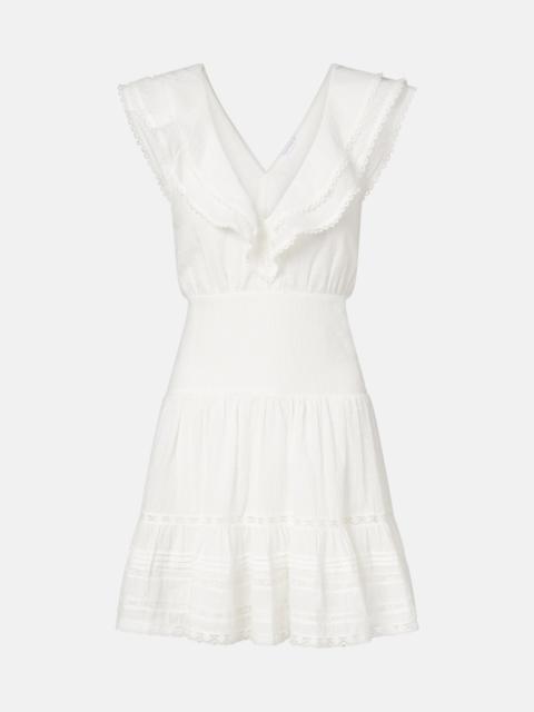 Della ruffled cotton minidress
