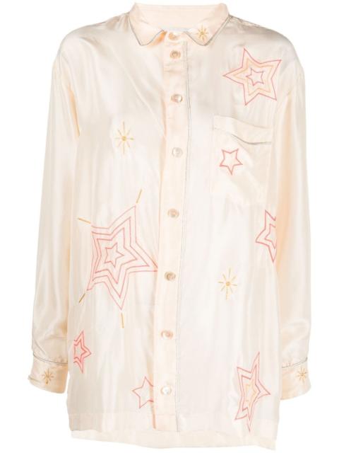 star-print long-sleeve shirt