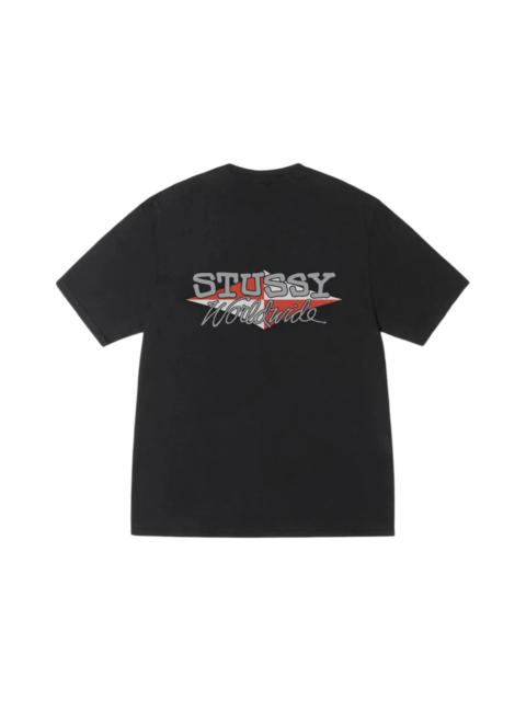 Stussy Worldwide Diamond Pigment Dyed Tee Black