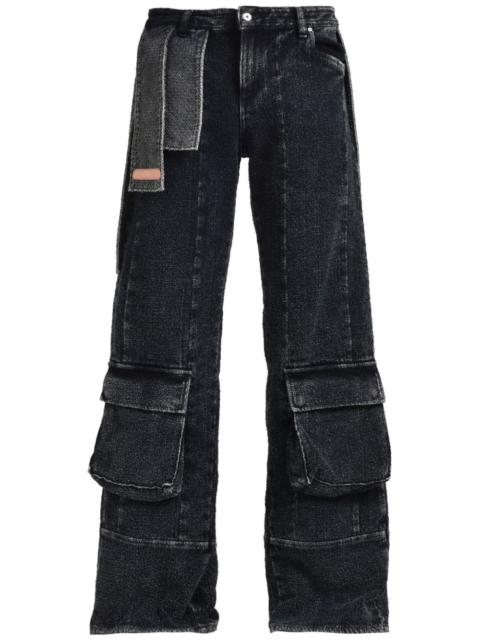 bouclé wide-leg jeans