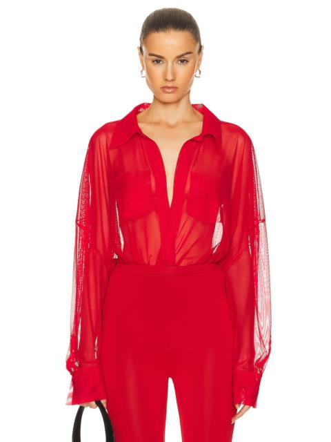 Super Oversized Boyfriend Shirt Bodysuit