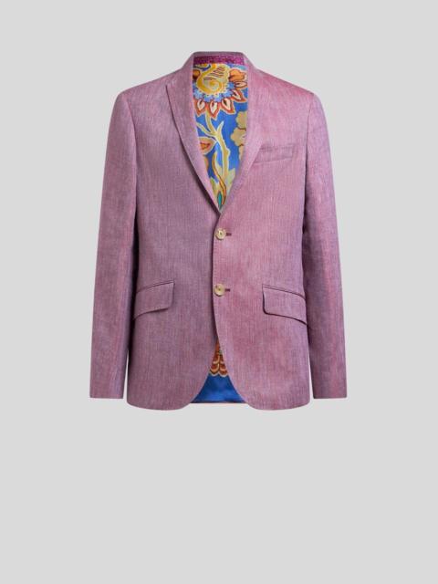 SLUB LINEN-BLEND BLAZER