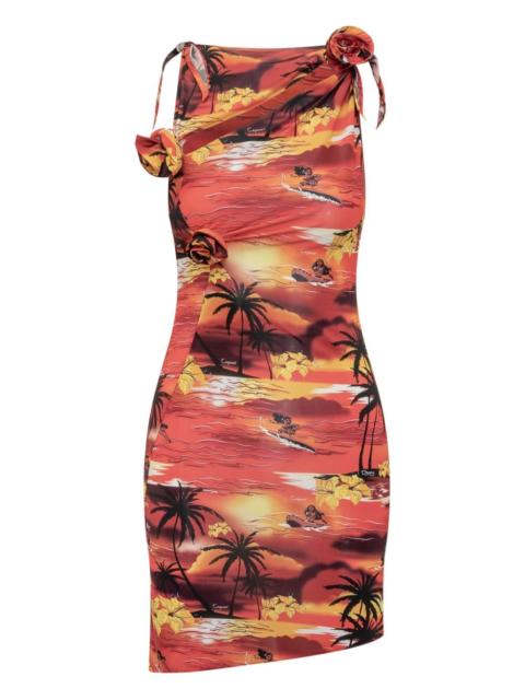 x Disney tropical-print dress