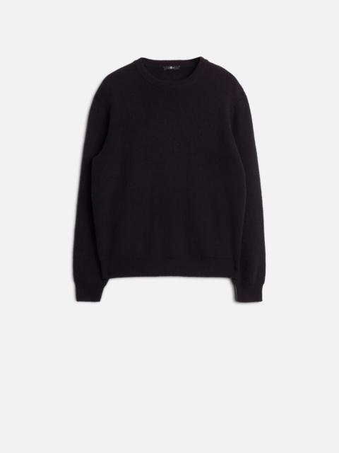 Wool Blend Crewneck Sweater in Black