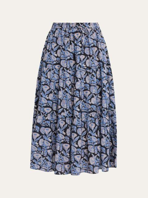 Nessa Tiered Midi Skirt