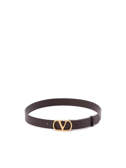 VLogo leather belt