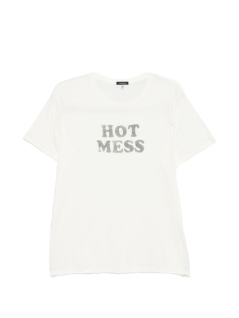 crew-neck printed T-shirt