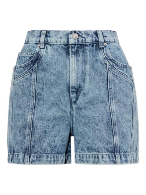 Joely denim panelled shorts