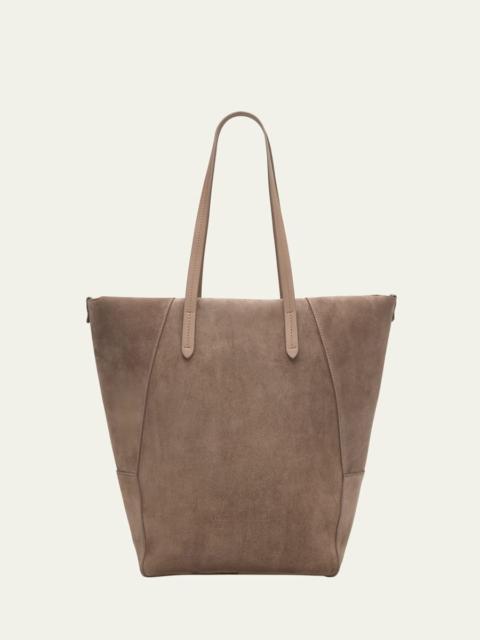 Duo East-West Suede Tote Bag