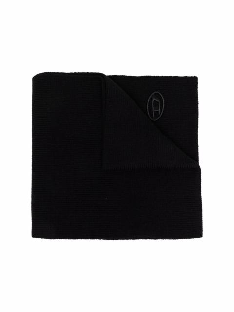 K-Coder ribbed wool-blend scarf