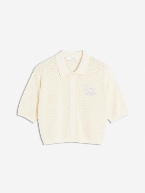 BABY FOX EMBROIDERED POINTELLE CARDIGAN