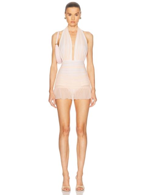 Ruffle Halter Mio Mini Dress