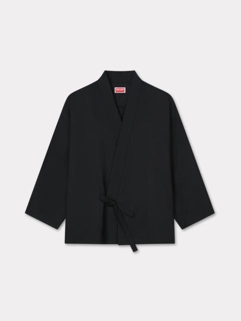 Kimono jacket in virgin wool