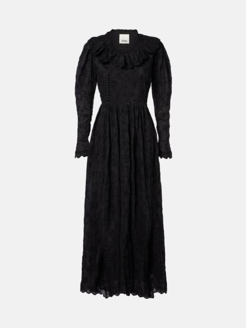 Zoen floral cotton and silk maxi dress