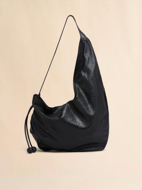 LARGE BLACK NAPPA HOBO BAG