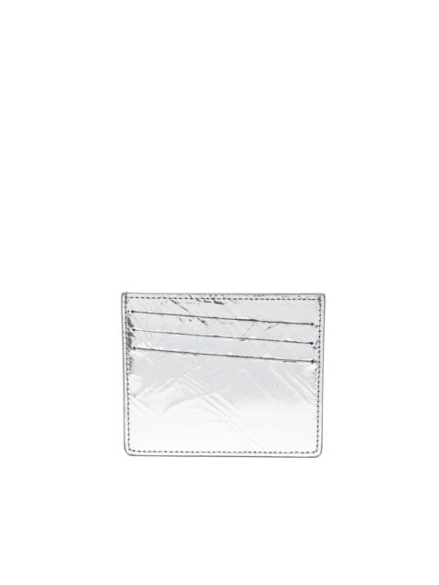 cracked metallic cardholder