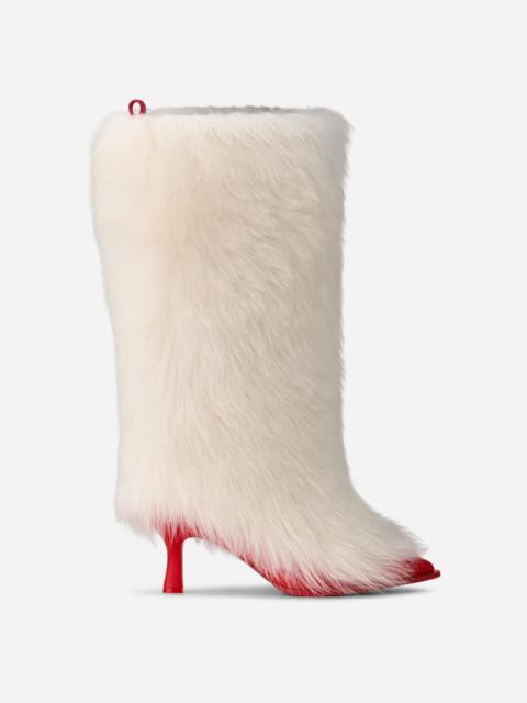 ® Women's ® Ambush Heel Sheepskin Boots in White/red