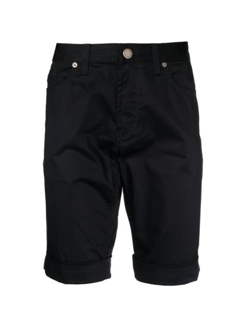 slim-cut denim shorts