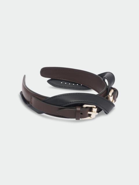 Leather Mess Cerchietto Brown - Magliano