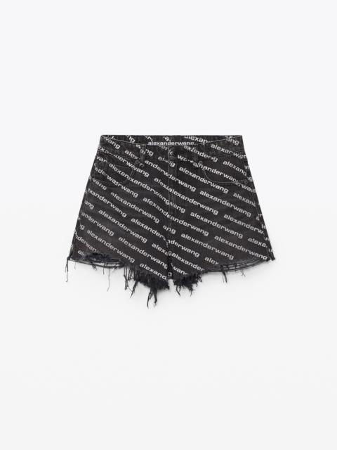 BITE LOGO SHORT IN GREY AGED DENIM