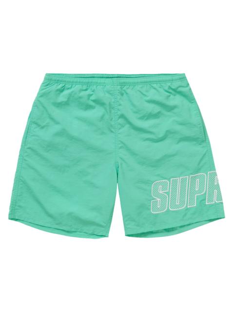 Supreme Logo Applique Water Short Mint